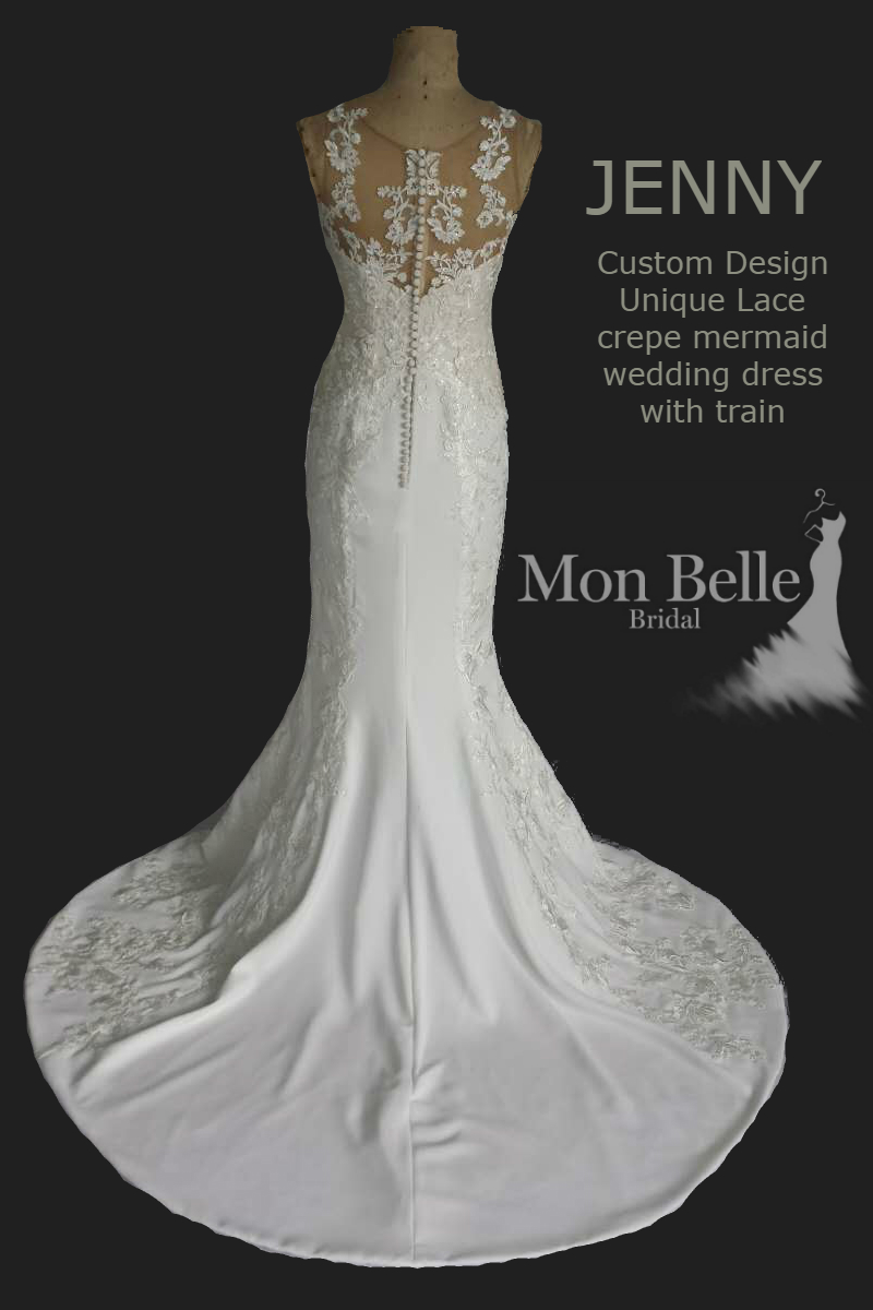 JENNY custom design unique lace mermaid wedding dress Mon Belle