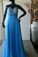 O2071 Turquoise Evening Dress