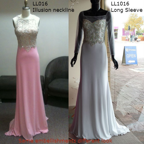 Evening dresses with custom changes