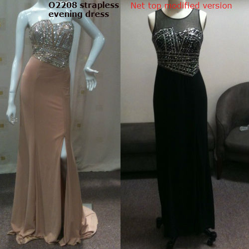 Change neckline of strapless dresses