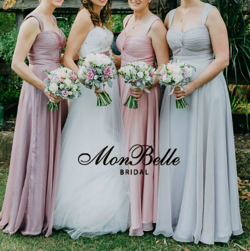 custom colour bridesmaid dresses LL007 with straps